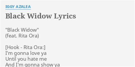 lyrics to black widow|black widow lyrics meaning.